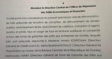Guinée : Ouverture d’une enquête judiciaire suite à des soupçons de détournement de fonds alloués aux projets agricoles