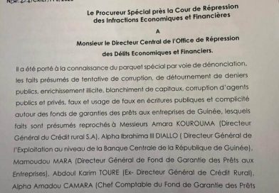 Guinée : Ouverture d’une enquête judiciaire suite à des soupçons de détournement de fonds alloués aux projets agricoles